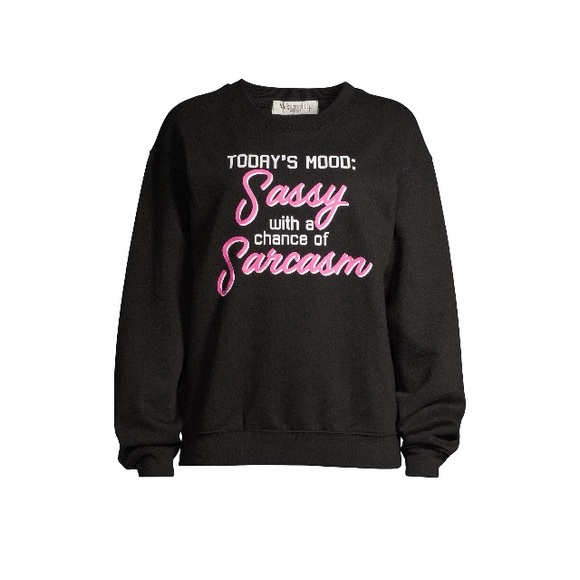 NWT Juniors Sassy Sarcasm Graphic Sweatshirt - Picture 1 of 4